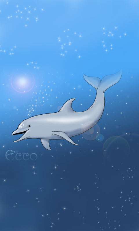 可爱的海豚表情,会笑的海豚480×800安卓手机壁纸