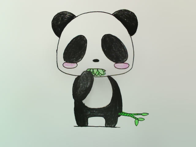 多张美丽梦幻,可爱有趣熊猫图片640×480手机壁纸(9)_591彩信网
