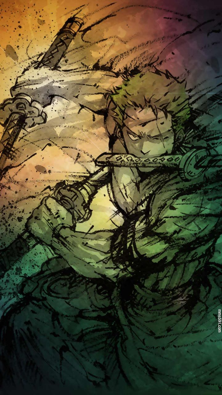 海贼王绿藻头,三刀流大剑豪罗罗诺亚索隆高清帅气手机壁纸图片(2)